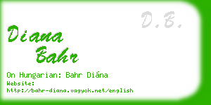 diana bahr business card